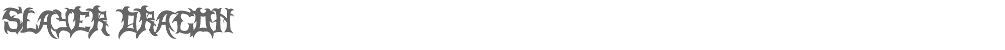 Sample characters Slayer Dragon Font